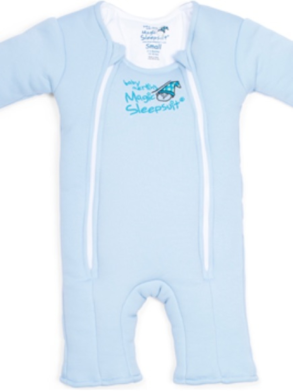 Baby Merlin’s Magic Sleepsuit Blue Small 3-6M Swaddle Transition Sleep Sack Zip